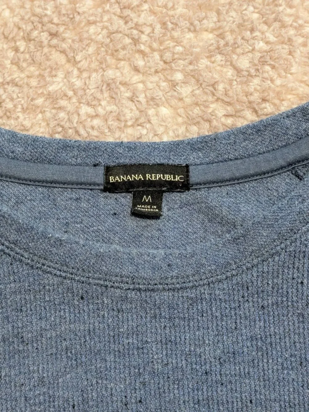 Banana Republic Men's Waffle Knit Sweatshirt, Size M